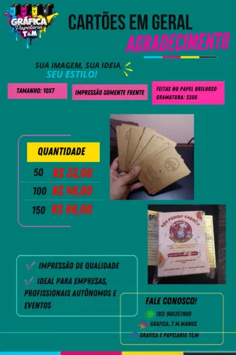 Cartões de Agradecimento