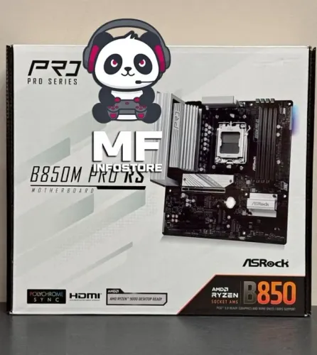 Placa Mãe AM5 B850M Pro RS ASRock - NOVA