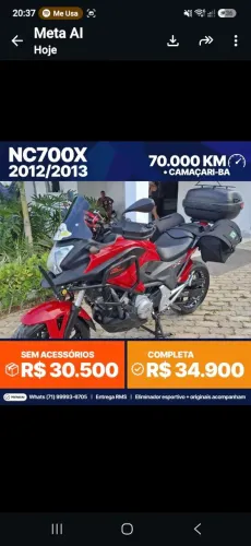 Moto de garagem, só sai para viagens. Não é usada na rotina.