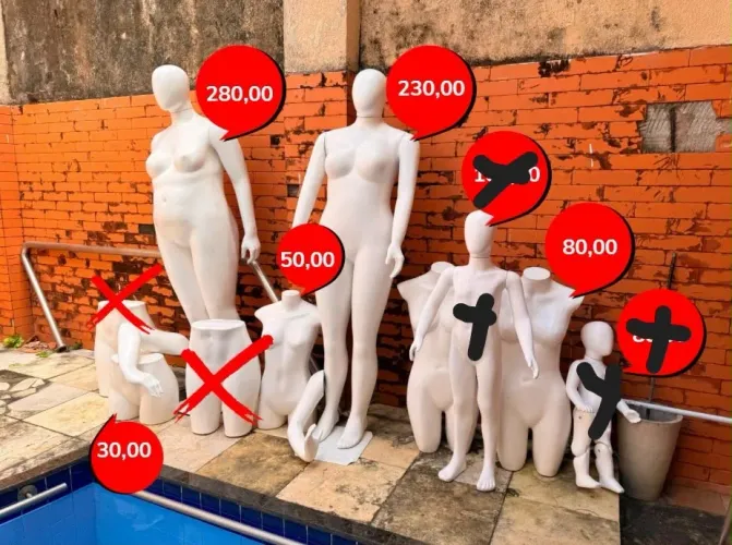 Desapego Manequim Branco Semi Novo Sem Arranhões