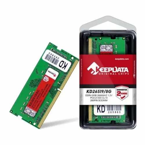 MEMORIA 8GB NOTEBOOK KEEPDATA 2666MHZ NOVA LACRADA!