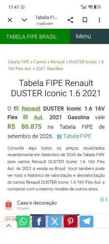 Renault Duster Iconic 1.6 16V Flex AUT 2021