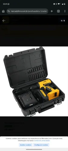 Parafusadeira Furadeira com Bateria 18V e com Carregador IPFV 1852 Vonder Cor Amarelo