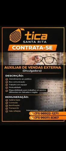 Auxiliar de Vendas (DIVULGADORA)