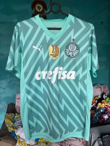 camiseta palmeiras goleiro verde água m