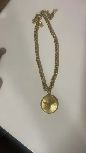 Conjunto Corrente Grumete + Pingente Espírito Santo em Ouro 18K Legítimo (Teor 750) 16,2gr