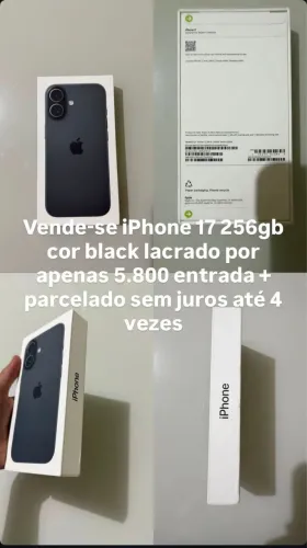 iPhone 17 preto 256 gb lacrado 