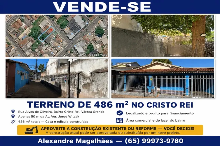 Excelente terreno à venda em localização estratégica no Cristo Rei - VG