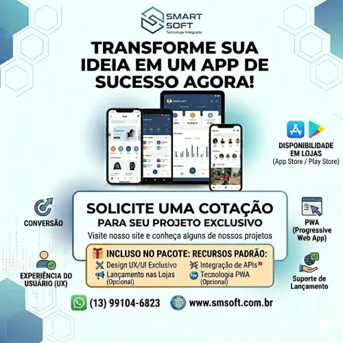 Transforme sua Ideia em um APP de SUCESSO ou SITE PROFISSIONAL!