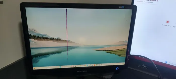Monitor Samsung 22 polegadas VGA (com defeito linha na tela) 