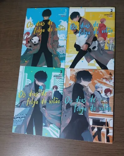 Kit Mangá os dias de folga do vilão vol 1 ao 4