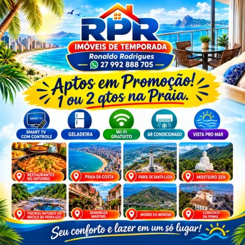 Pé na Areia! Vista Mar! Moderno e cheio de Estilo!