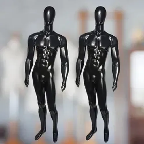 Manequim Masculino de Plástico Bombado Preto 