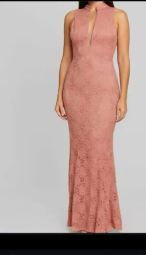 Vestido festa/madrinha formatura//rosé de renda usado 1 vez G/GG $100.00