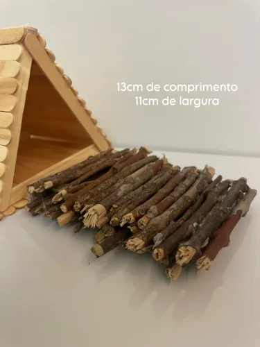 Escadinha de madeira naturalista para Hamster ou Gerbil 