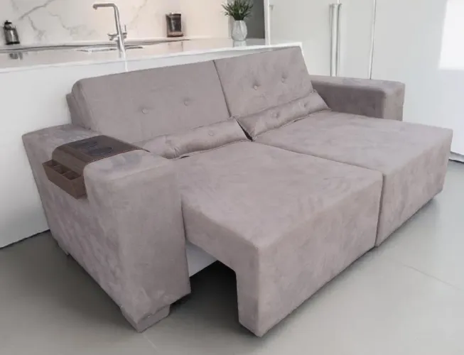 Sofa retratil 3 lugares cobertura nova com 2.10 largura 