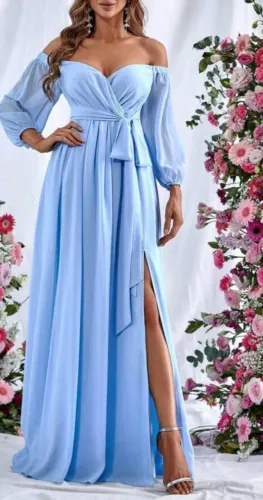 ? VESTIDO DE FESTA AZUL INFINITY ? POR APENAS R$ 130,00! ?