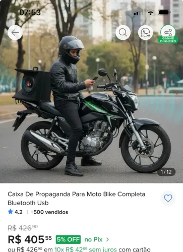 Caixa de som para propaganda