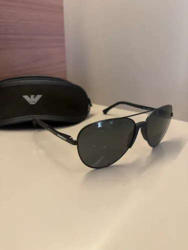 Óculos Emporio Armani Vintage EA2059 Original Aviador Preto + Case
