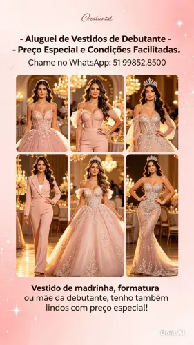 Aluguel vestido debutante e festas