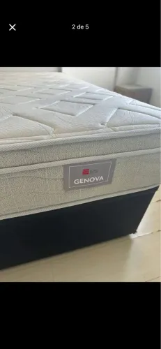 Vendo Cama Box Casal Padrão + Colchão da Euro Colchões Genova