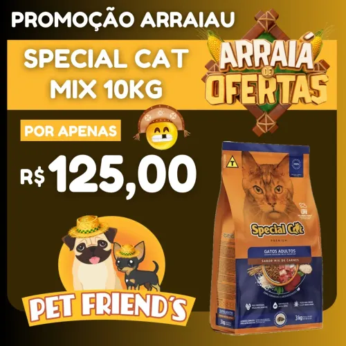 Ração Special Cat 10kg R$125,00 