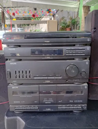 Aparelho de Som Vintage Philips AS405 (3 em 1) + Caixas Originais ? No Estado para Pequeno