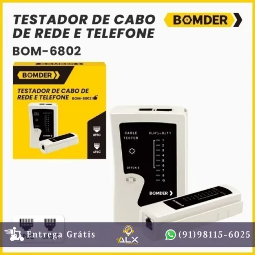 Testador Cabo de Rede Rj45 e Rj11 Bomder Bom-6802 *ENTREGA GRÁTIS*