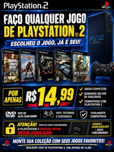 Jogos Playstation 2 - Qualquer jogo