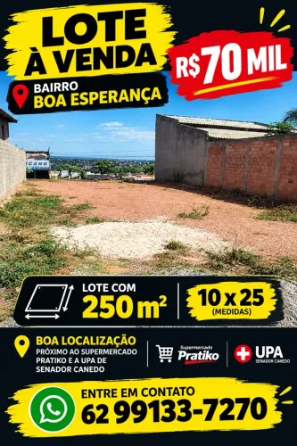 Lote a venda em senador Canedo