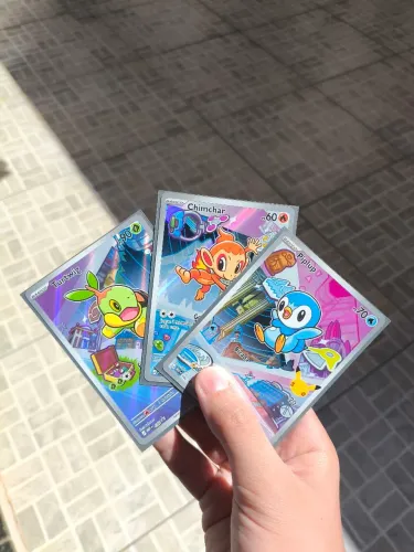 Coleção parceiros iniciais 4° geração (Turtwig, Chimchar e Piplup)
