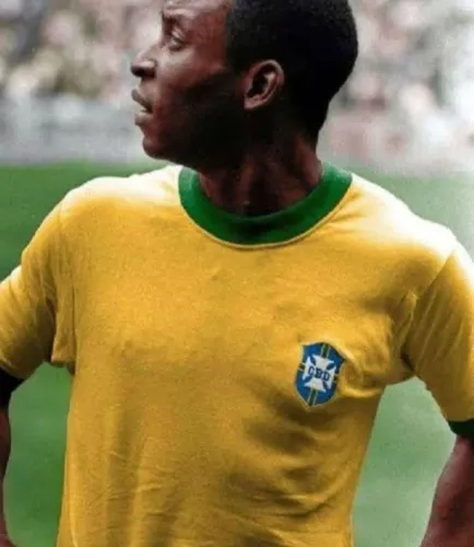 Camisa seleção brasileira retro copa de 70 Pelé