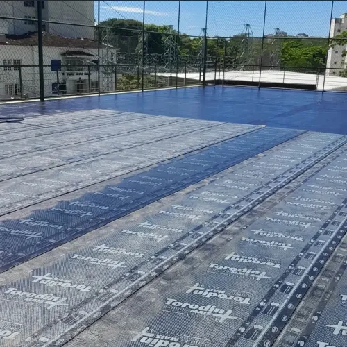 Impermeabilização com manta asfáltico.100%