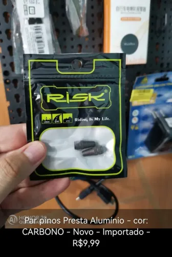 Par Pino válvula Presta para bicicleta (pneu fino) - Alumínio cor Chumbo