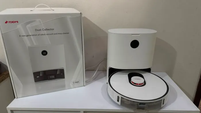 Robô Aspirador e Passa Pano Roidmi com Base Coletora Automática