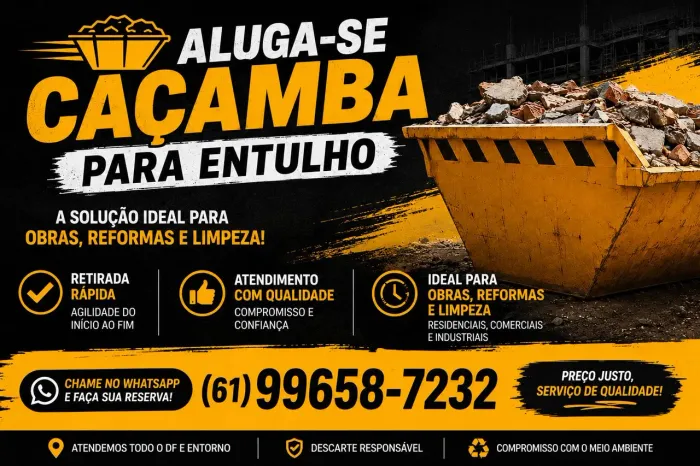 CAÇAMBA PARA ENTULHO