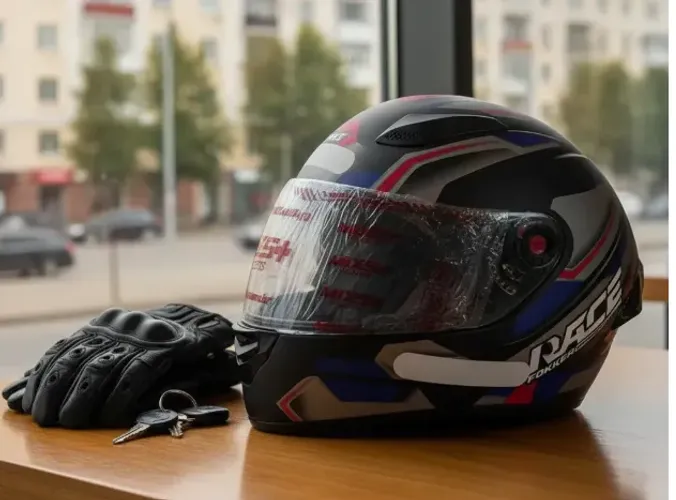 Capacete Fechado Mixs Fokker Race Fosco Viseira Cristal 56