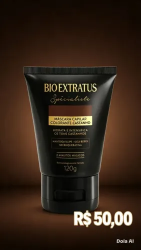 Máscara Capilar Colorante Castanho 120 g