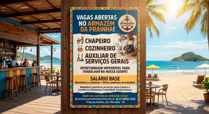 VAGA EMPREGO CHAPAEIRO