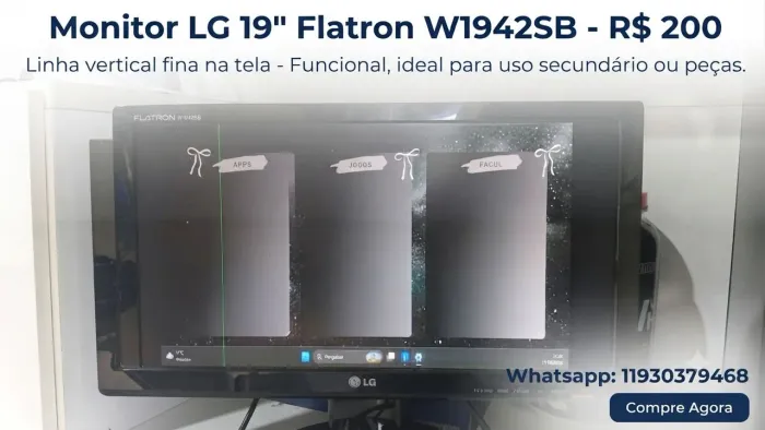 Monitor 19 polegadas a venda