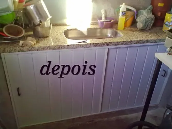 Armario de pia pvc 100% resistente a água 