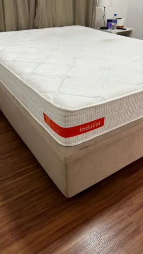 Cama Box Baú + Colchão de Casal inducol