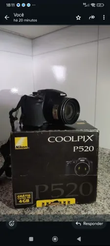 Nikon Coolpix P520 - Câmera Digital - compacto - 18.1 MP - 42x Zoom óptico - preto