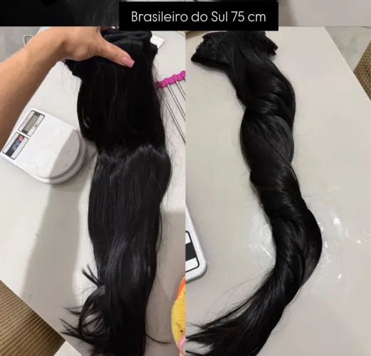 Cabelo 100% humano , brasileiro do sul 75 cm