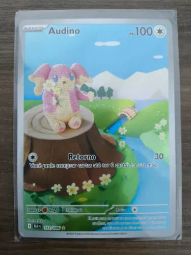 Carta Audino ilustração.