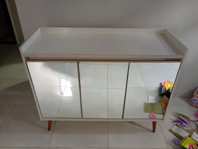 Buffet off white 1,20 largura x 1,00 altura x 0,45 profundidade 