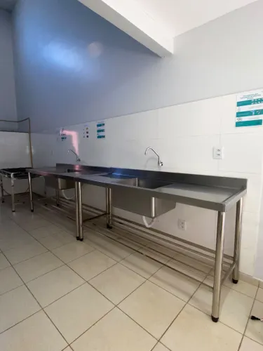 Bancada Pia Industrial Inox 430 com Cuba 1,87m