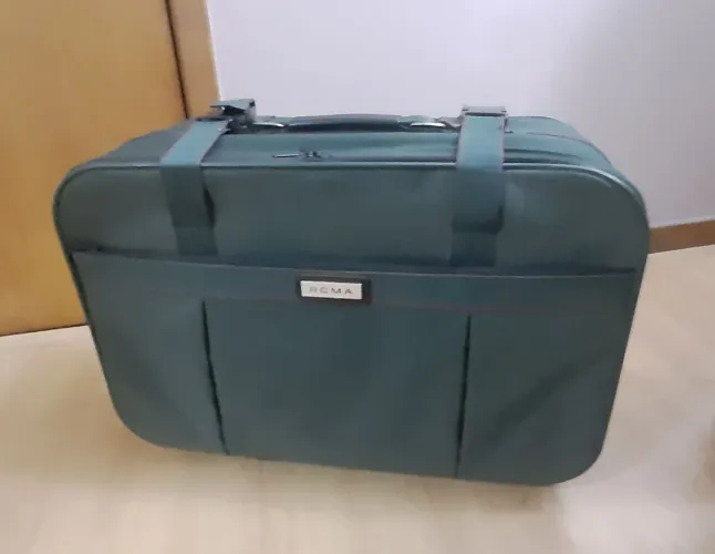 Mala vintage - Roma na cor verde musgo