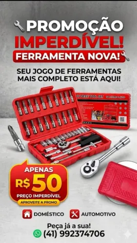 Ferramentas com 46 peças