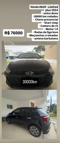 Hyundai HB20 Limited Plus1.0 Flex 12V Mec. 2024